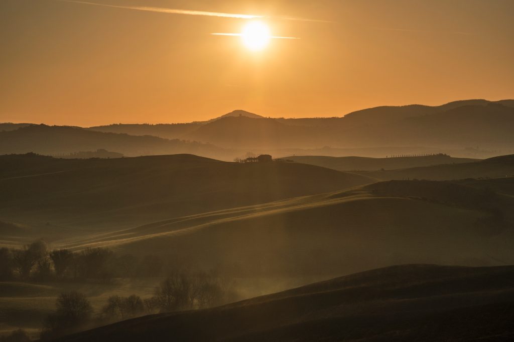 Sunset in the countryside